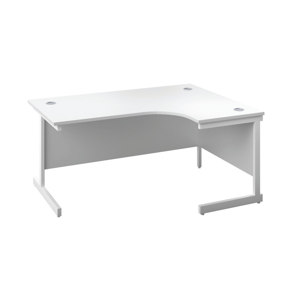 FIRST RADIAL RH DESK 1600 WHT/WHT