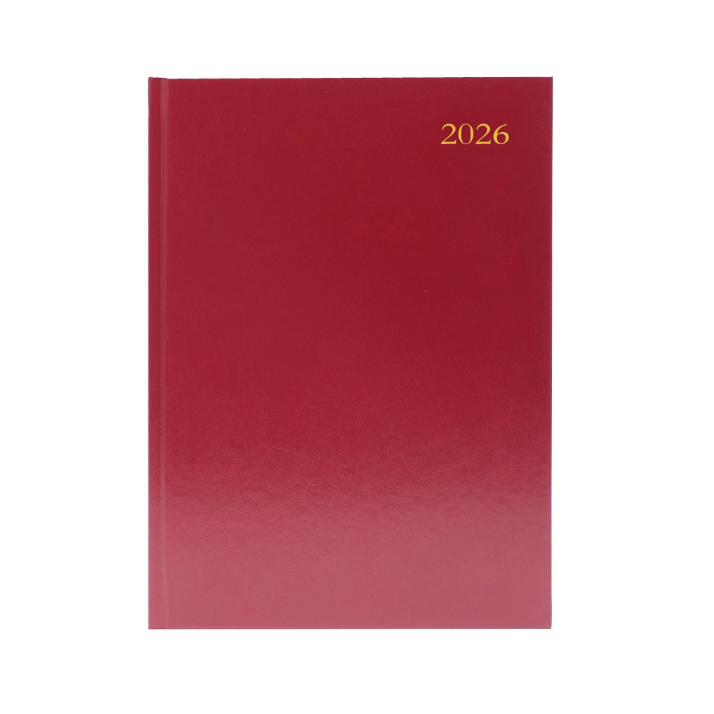 DESK DIARY WTV A5 BURGNDY 2026