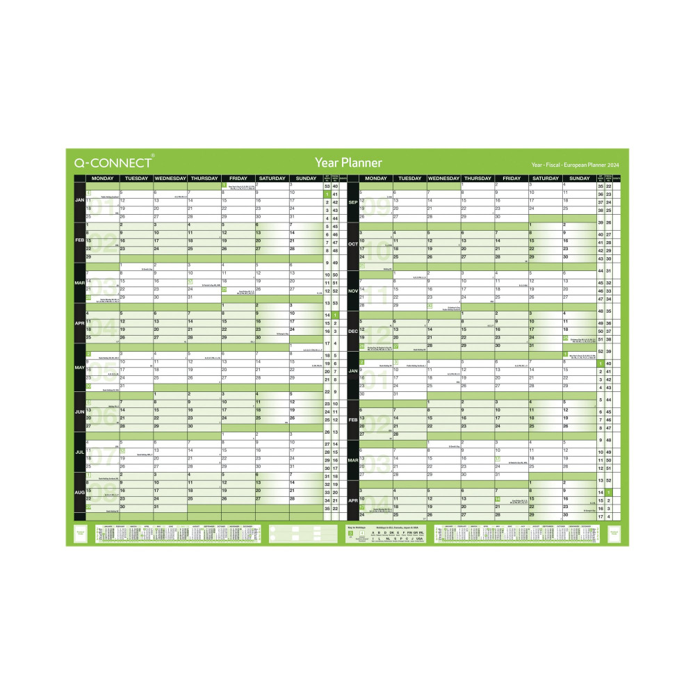 Q-CONNECT 16MNTH PLANNER A2 2024-25