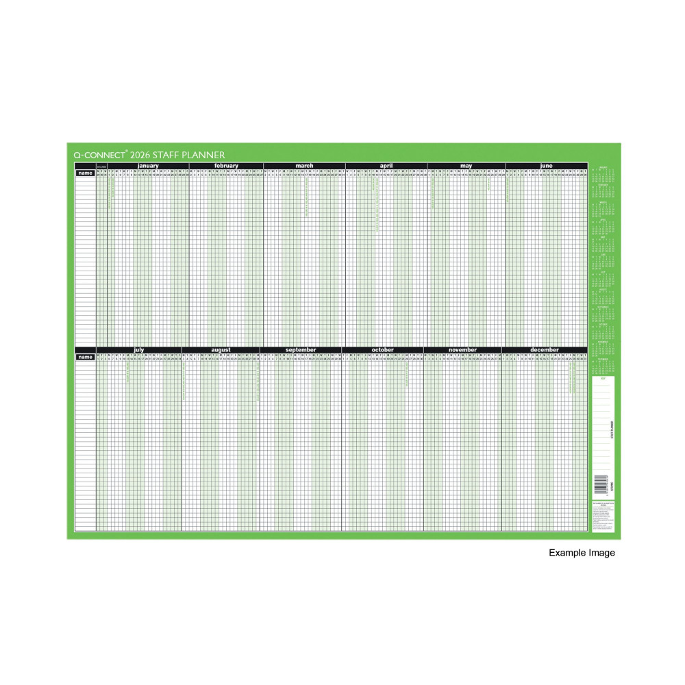 Q-CONNECT STAFF PLANNER MOUNTED 2026