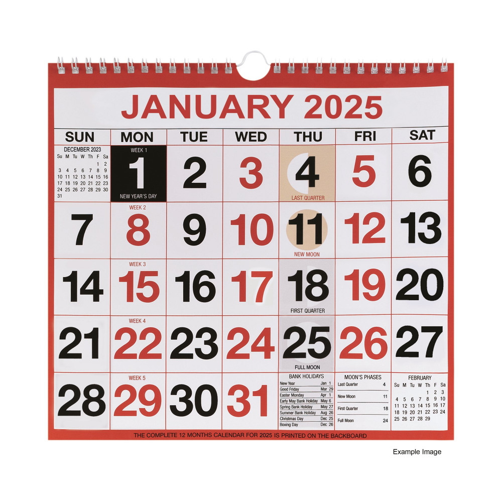 WIREBOUND MTV CALENDAR 249X231 2025