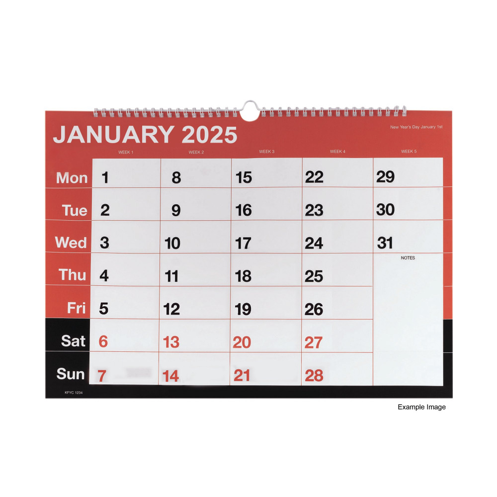 WIREBOUND MTV CALENDAR A3 2025