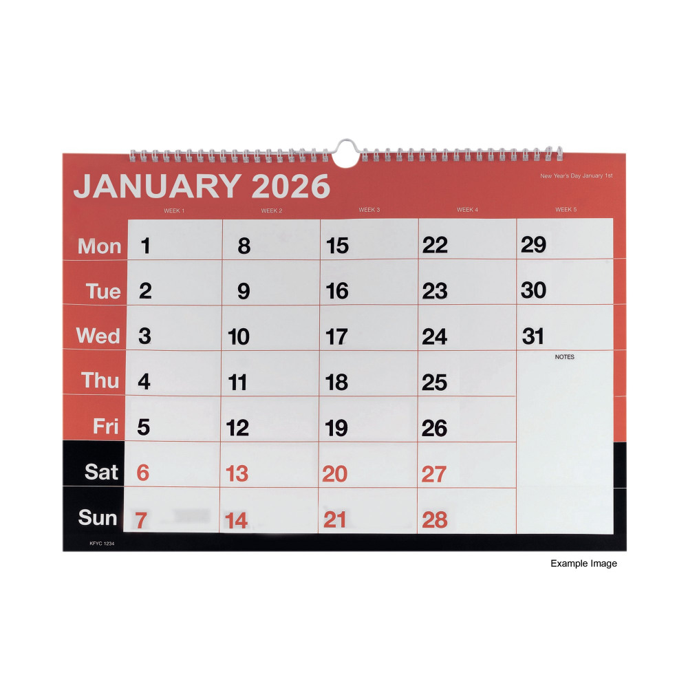 WIREBOUND MTV CALENDAR A3 2026