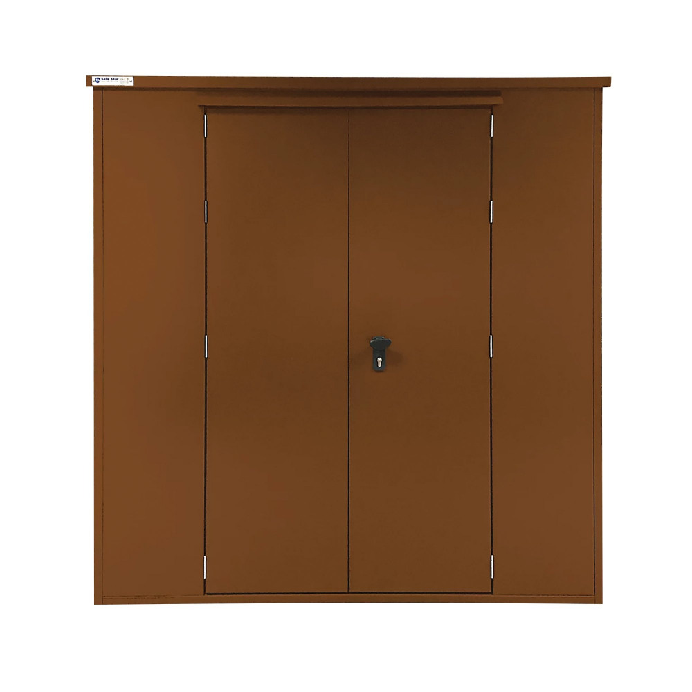 RYEDALE 6X6 METAL OUTDOOR SHED BROWN
