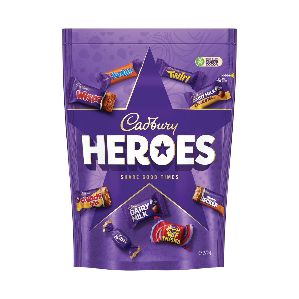 CADBURY HEROES POUCH 270 GRAMS