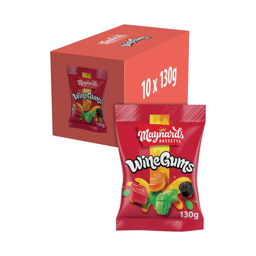 MAYNARDS BASSETTS WINE GUM 165G PK10