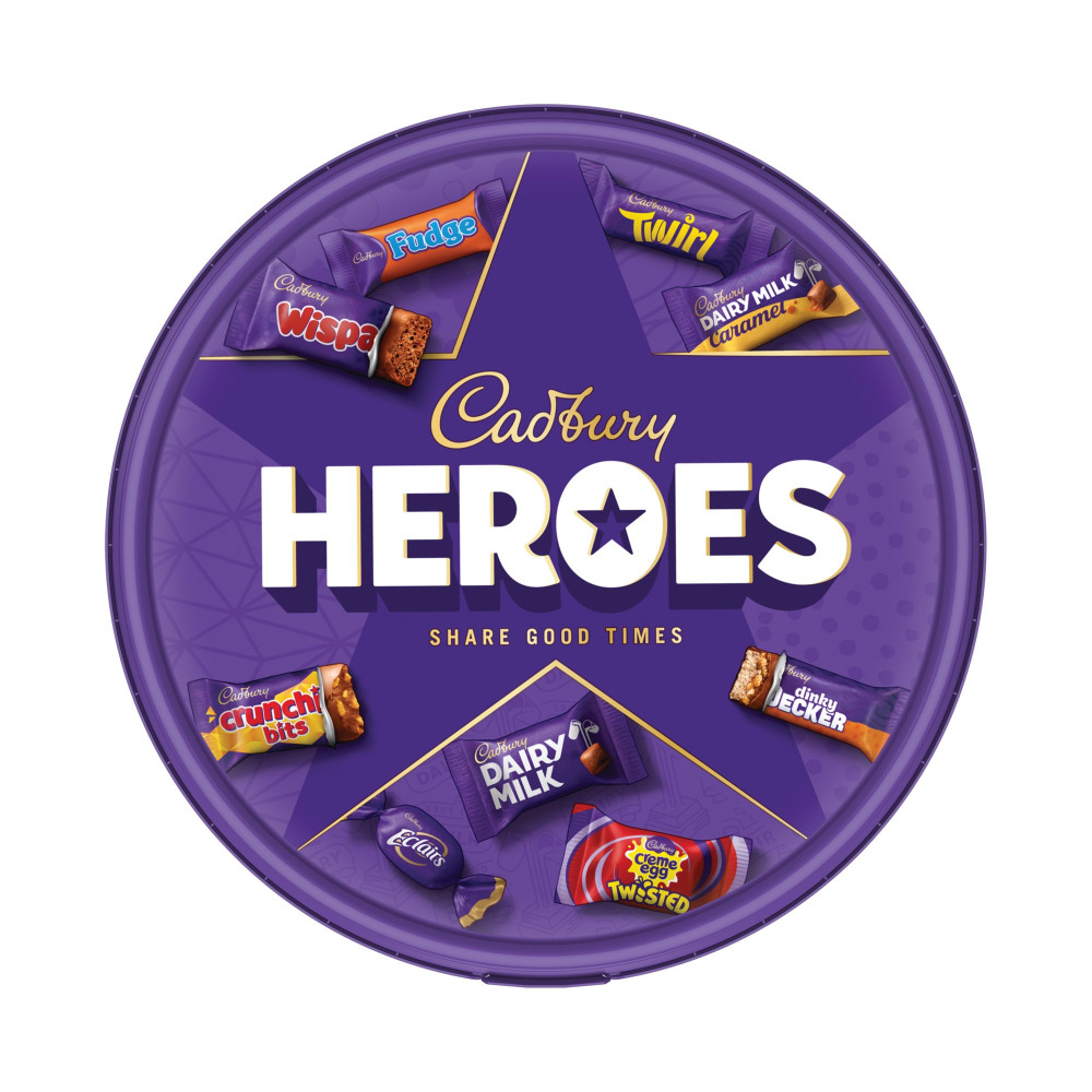 CADBURY HEROES CHOCS TUB 550G