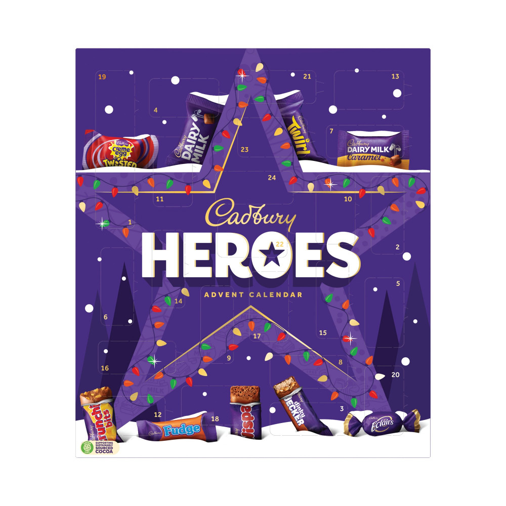 CADBURY HEROES CHC ADVENT CLDR 230G