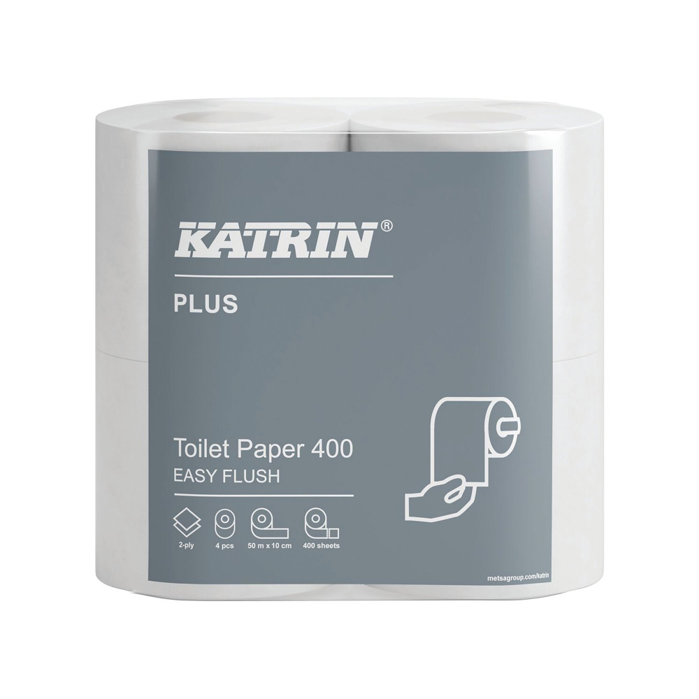 KATRIN PLUS TOILET ROLL 400 SH PK20