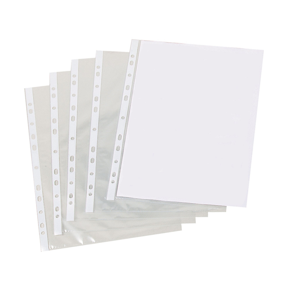 CLEAR A4 PUNCHED POCKET PK500
