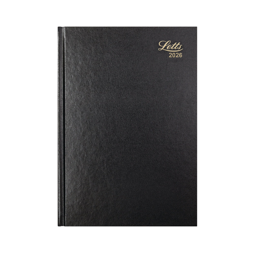 LETTS DESK DIARY DPP A4 BLK 2026
