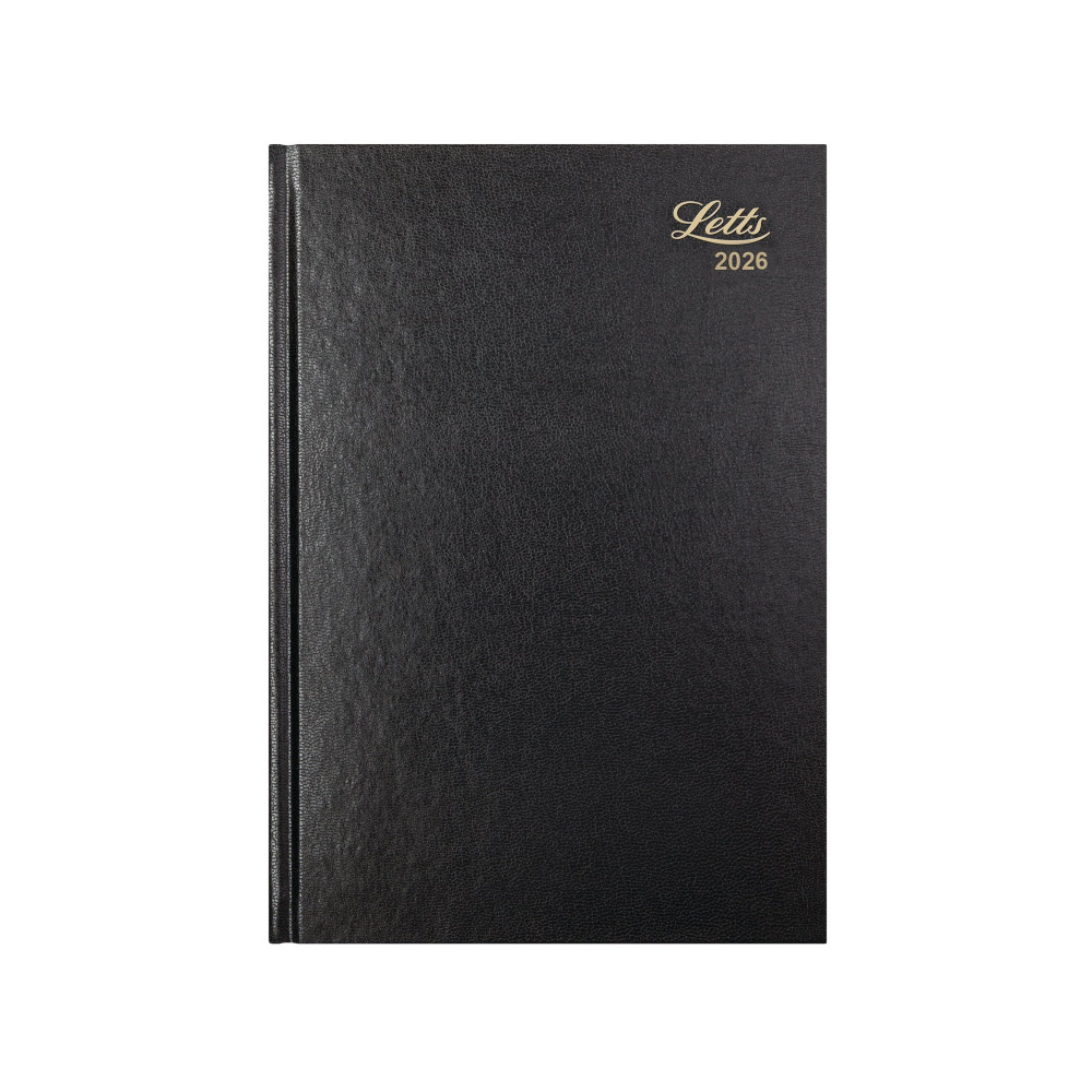 LETTS DESK DIARY WTV A5 BLK 2026
