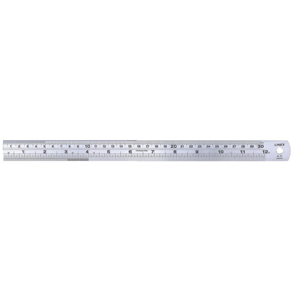 LINEX 30CM STEEL RULER LXESL30
