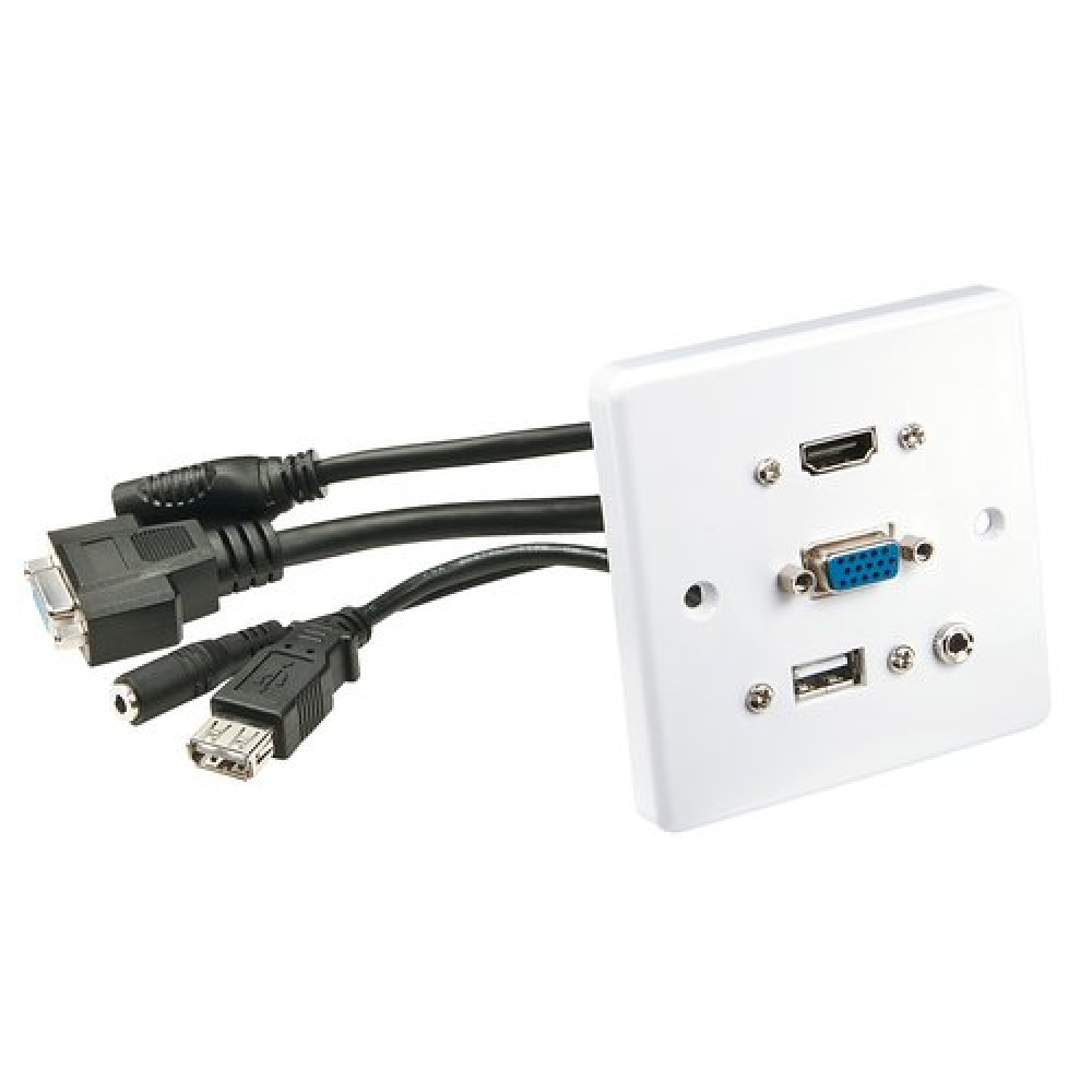 LINDY MULTI AV FACEPLATE WHITE LINDY MULTI AV FACEPLATE WHITE