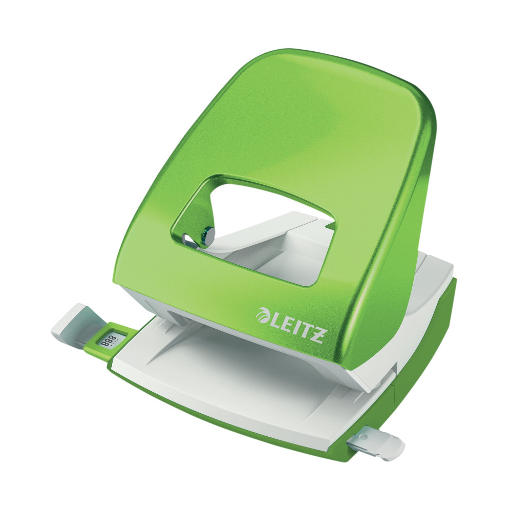LEITZ WOW OFFICE HOLE PUNCH GREEN