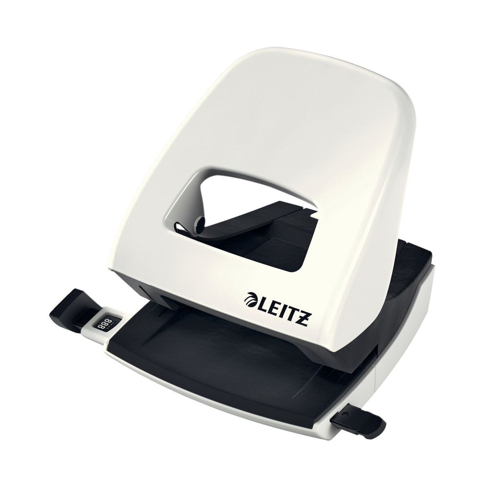 LEITZ WOW OFFICE HOLE PCH PEARL WHT