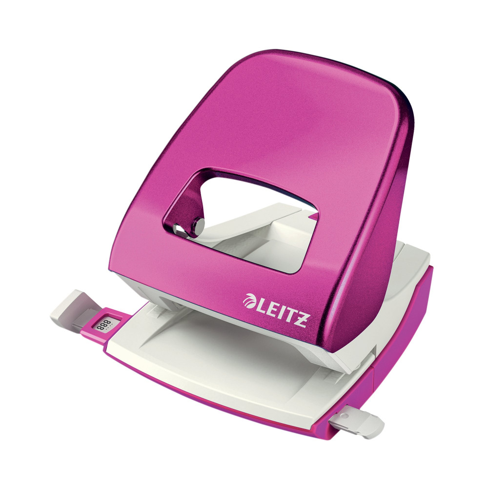 LEITZ WOW OFFICE HOLE PCH METAL PNK