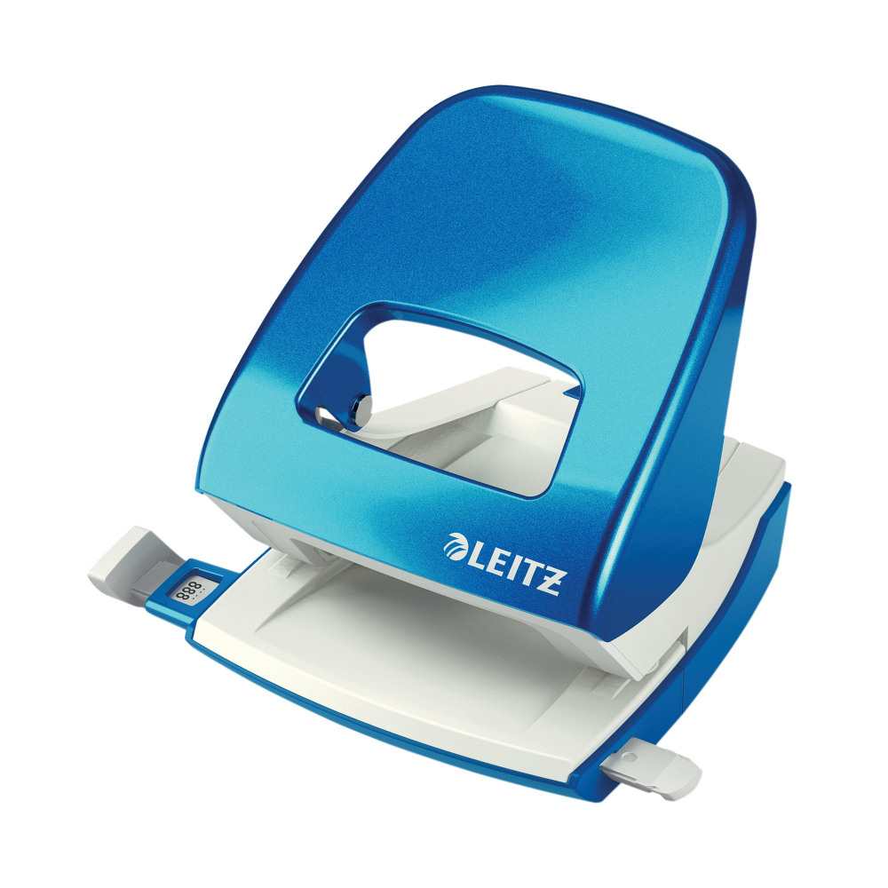 LEITZ WOW OFFICE HLE PCH METAL BLUE