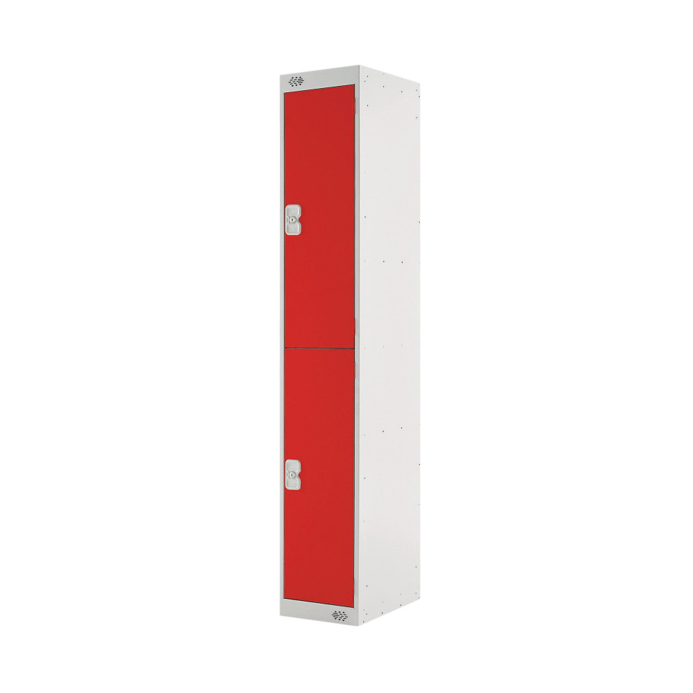 TWO COMPARTMENT LOCKER 300 RED
