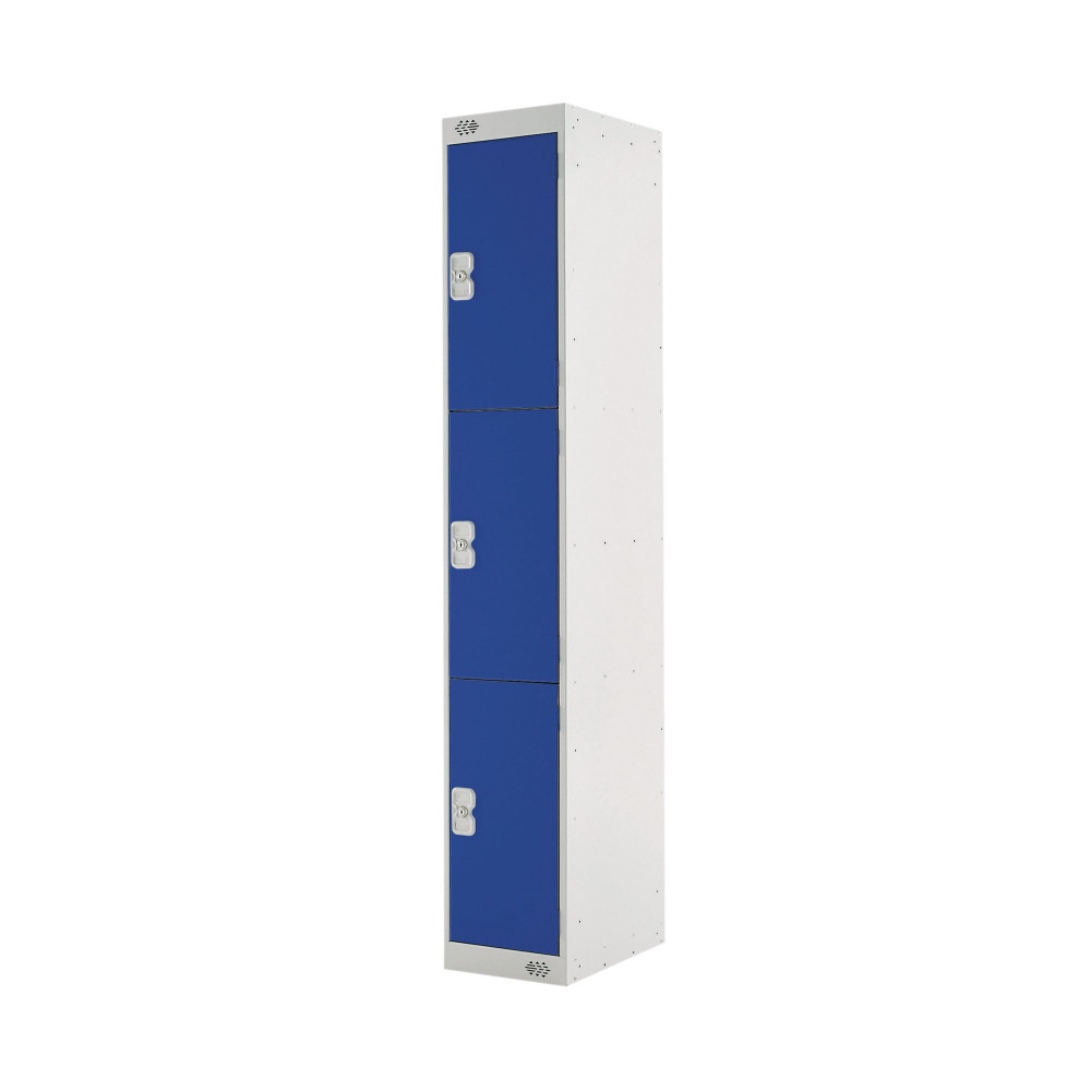 THREE COMPARTMENT LOCKER 300 BLUE