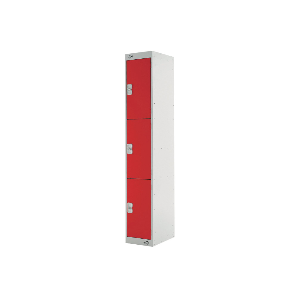 THREE COMPARTMENT LOCKER 300 RED