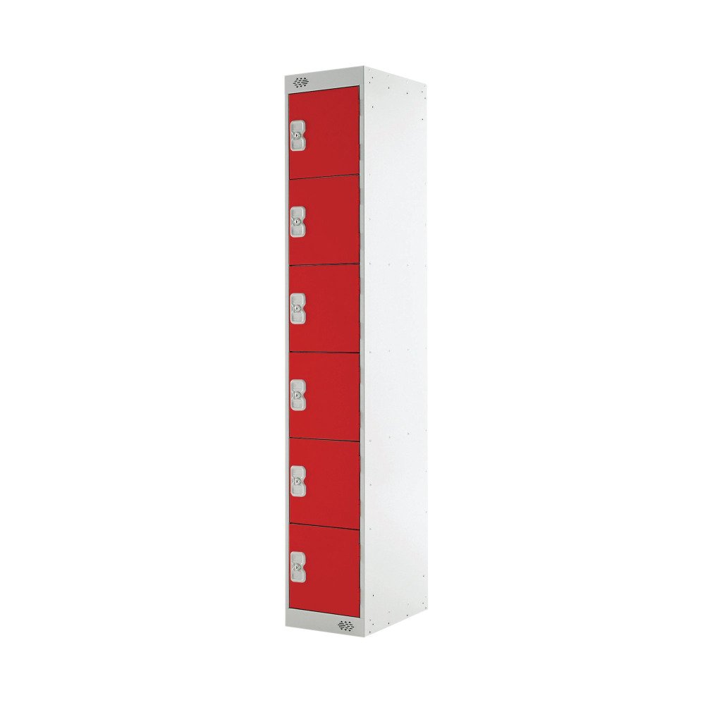 SIX COMPARTMENT LOCKER 300 RED