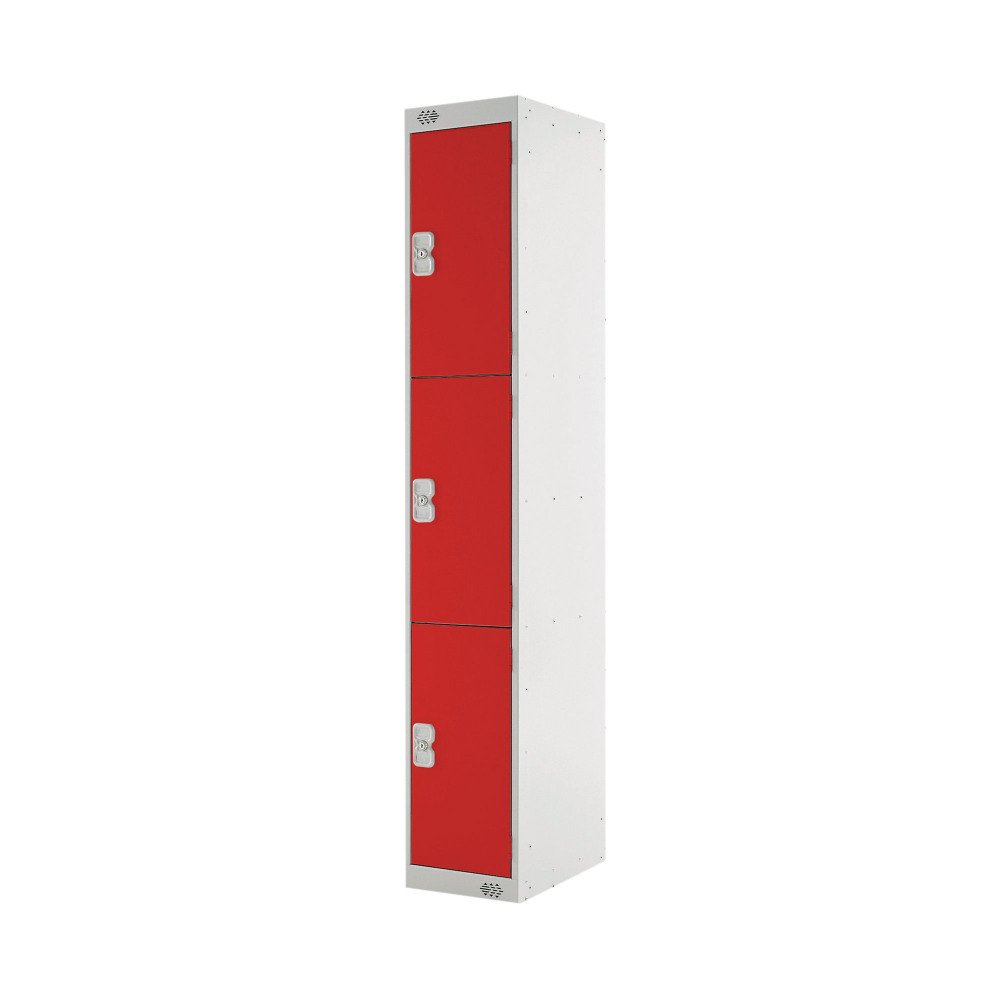 THREE COMPARTMENT LOCKER 450 RED