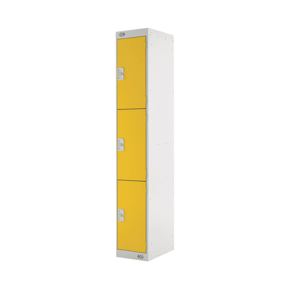THREE COMPARTMENT LOCKER 450 YELLOW