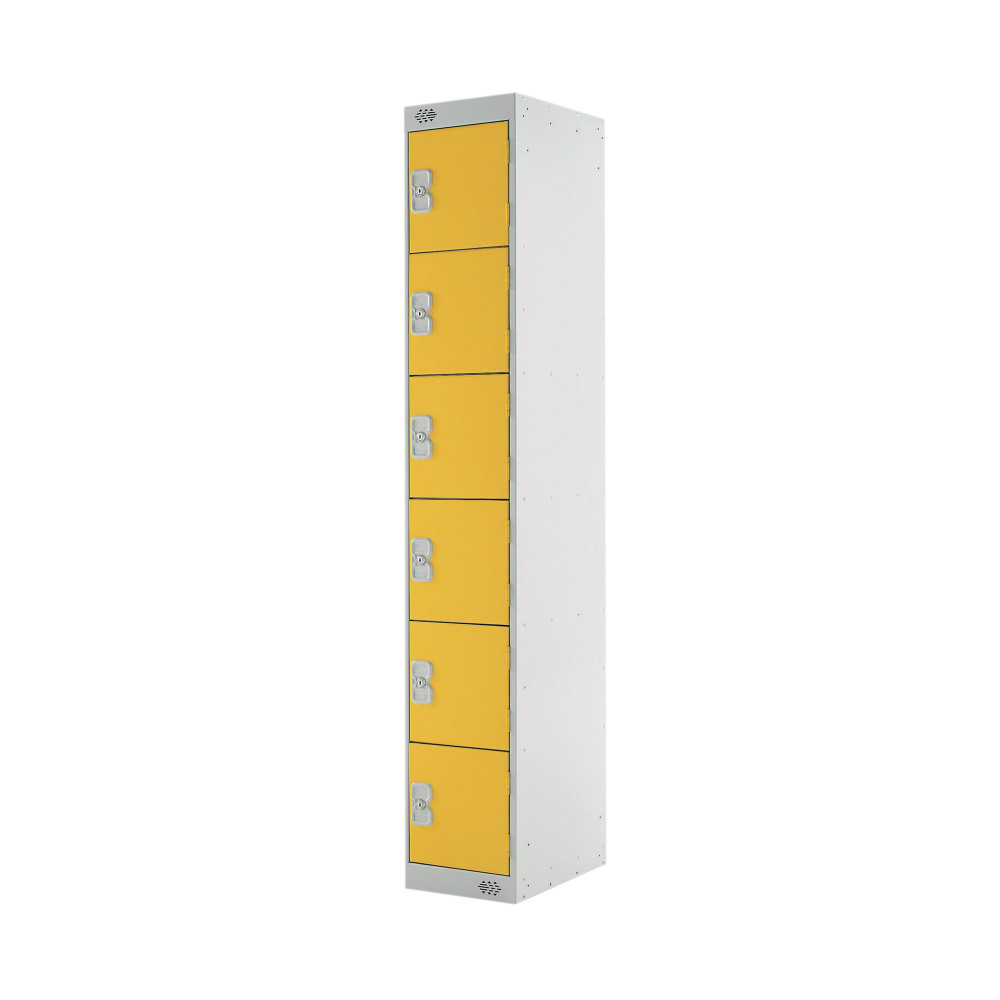 SIX COMPARTMENT LOCKER 450 YELLOW