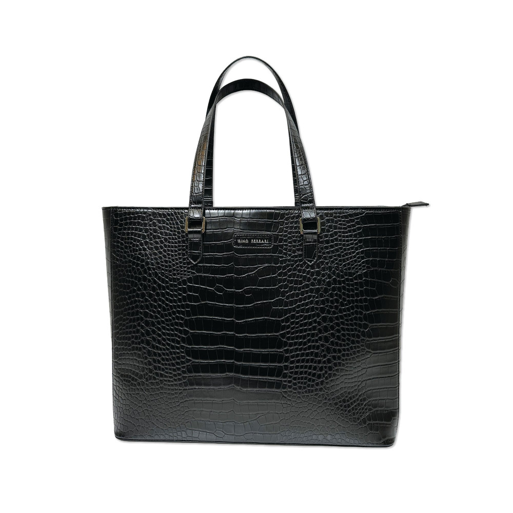 GINO FERRARI CROC EMB BUSINESS TOTE