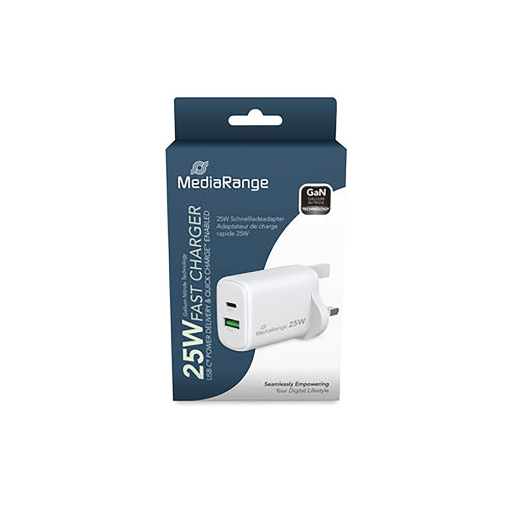 25W GAN FAST CHARGING ADAPTER WHITE
