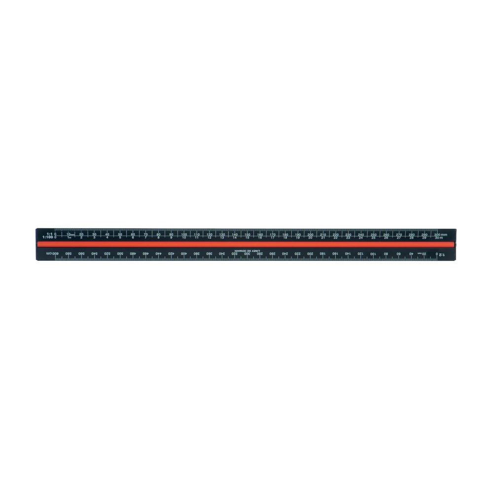 LINEX ALUMINIUM TRISCALE 30CM BLK