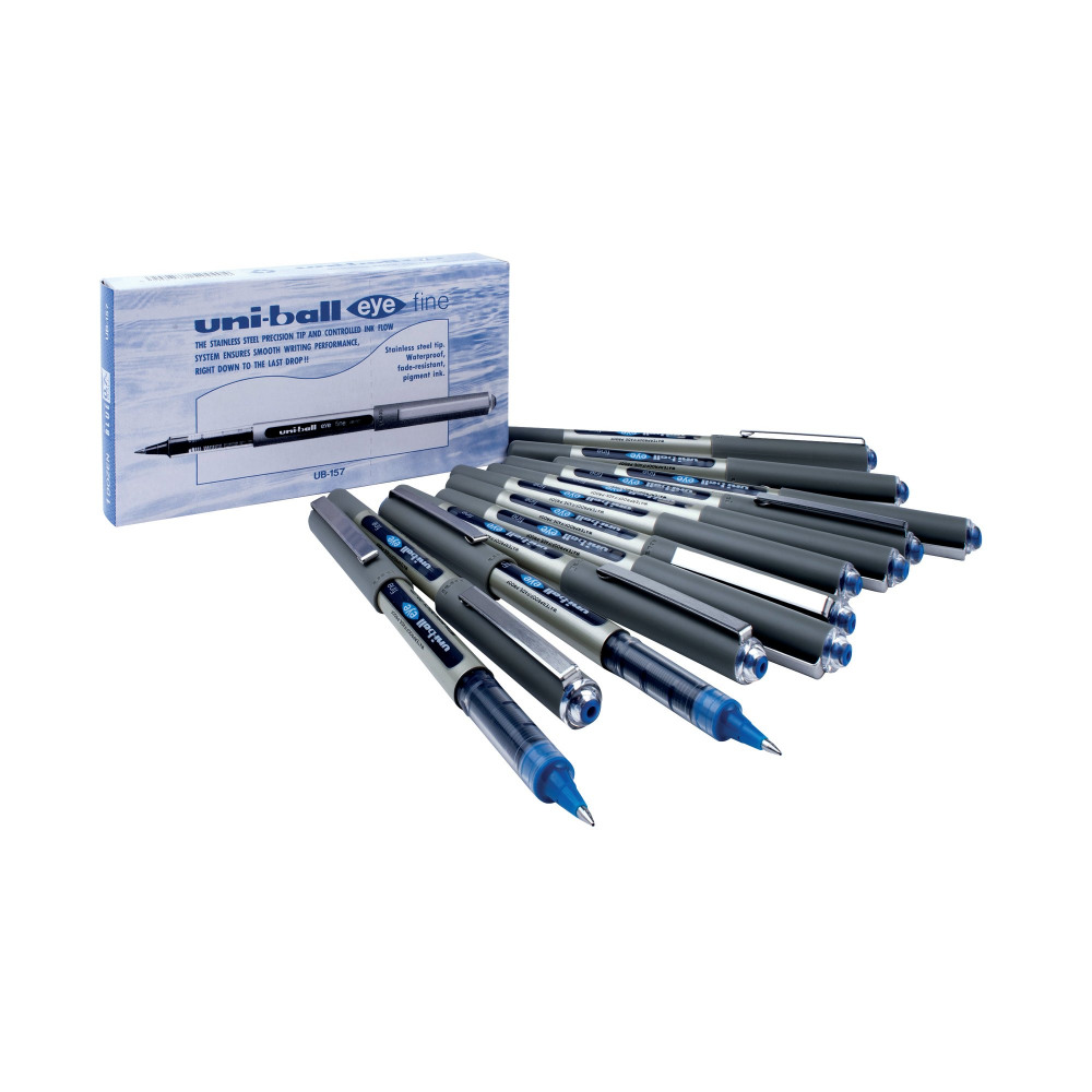 UNI-BALL UB-157 LIQ INK R/BL BLU P12