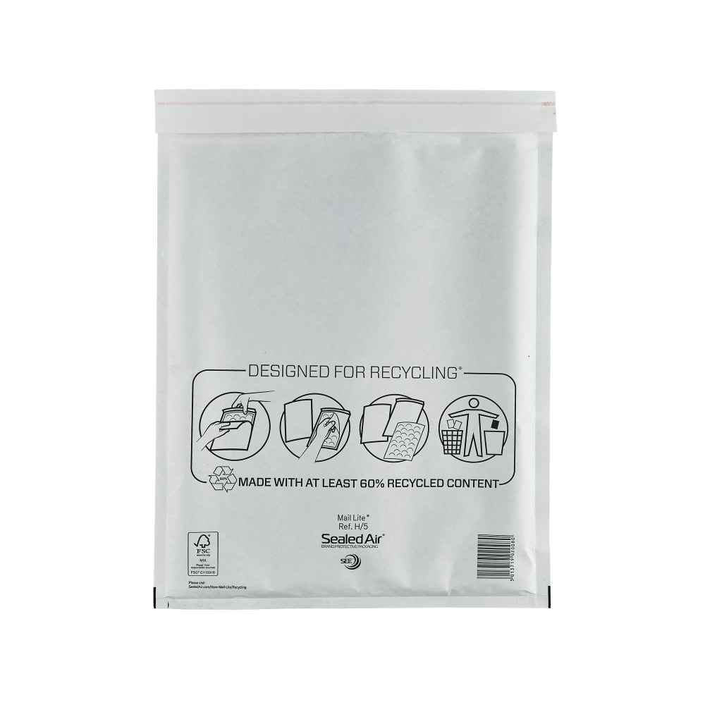MAIL LITE BUBBAG WHT H5 270X360 P50