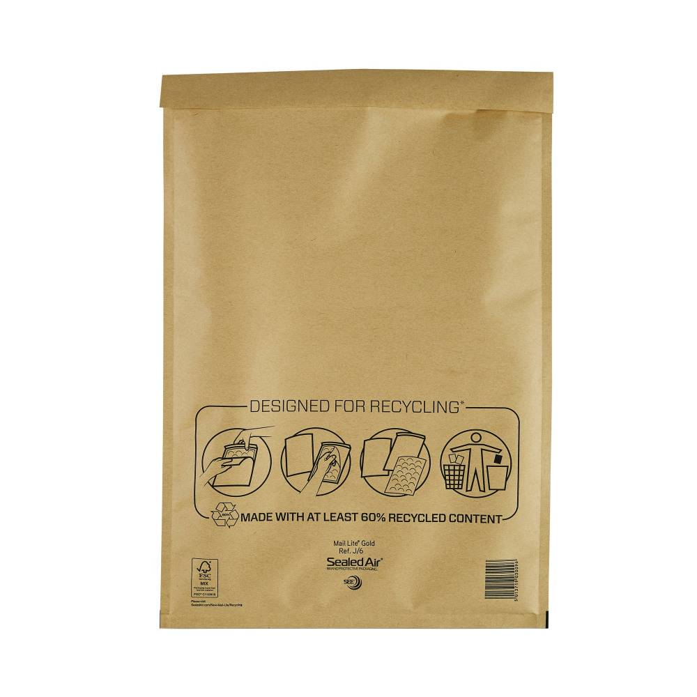 SEALED AIR BUBBAG GLD J6 300X440 P50