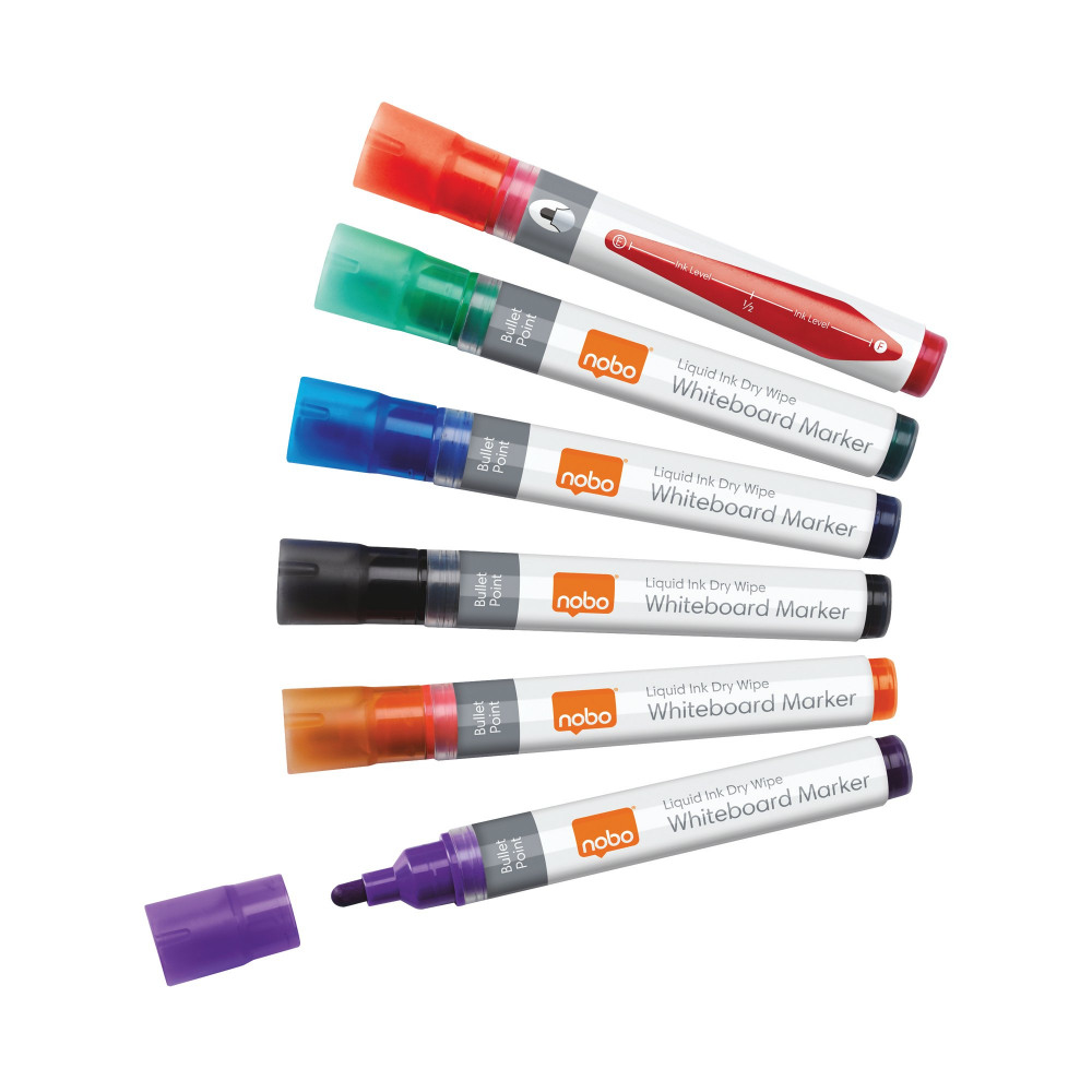 NOBO LIQUID DRYMARKER AST PK6