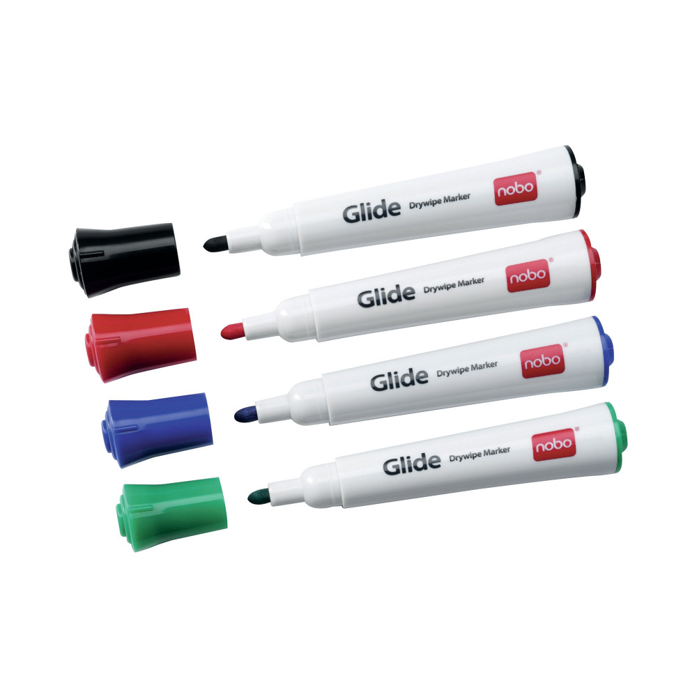 NOBO GLIDE DRYMARKER AST PK4