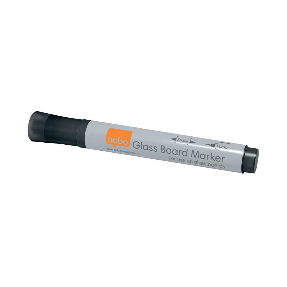 NOBO GLASS WHITEBD MARKER BLK PK4