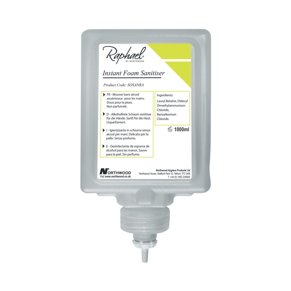 RAPHAEL ALCOHOL FREE SANITISER 1L P6