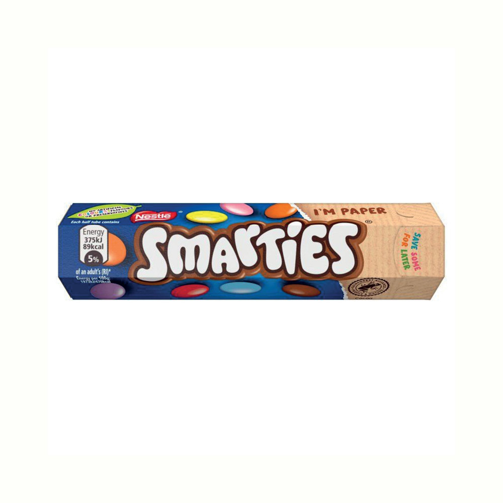 SMARTIES MILK CHOC TUBE 38G PK24