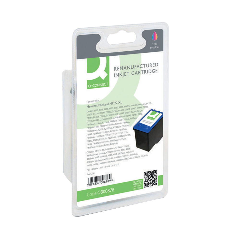 Q-CONNECT HP 22 REMAN INKJET TRI-COL