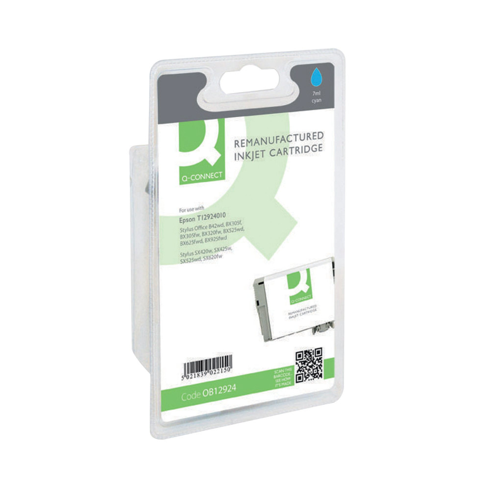 Q-CONNECT EPSON T129240 INKJET CYN