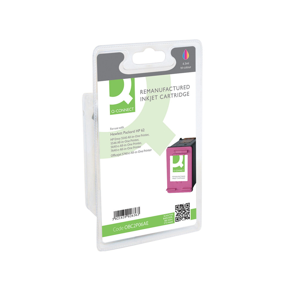 Q-CONNECT HP 62 C2P06AE INK 3 COLOUR