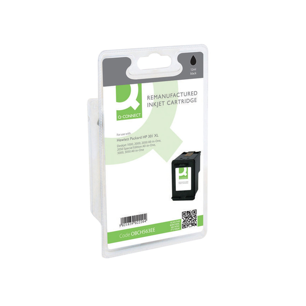 Q-CONNECT HP 301XL BLACK INK CH563EE