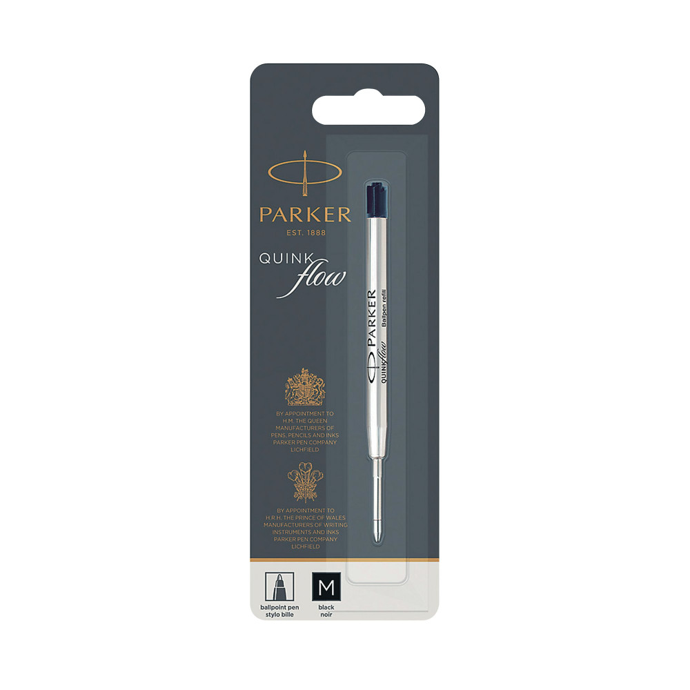 PARKER QUINK BLK BPOINT MED RFL PK12