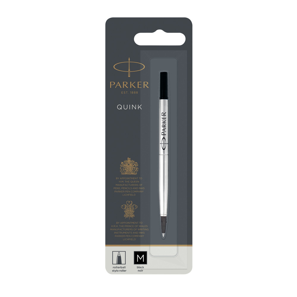 PARKER BLK ROLLERBALL PEN RFL PK12