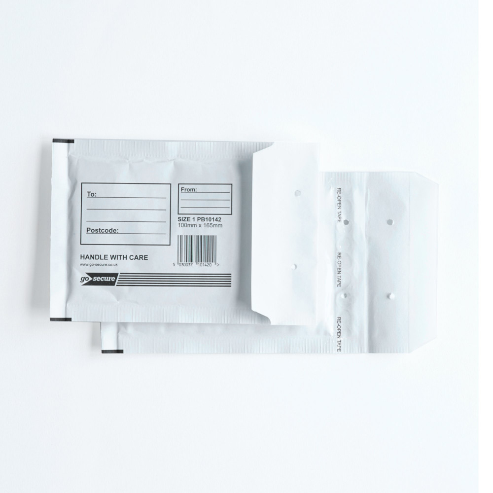 GOSECURE BUBBLE ENV SIZE 1 WHT PK10