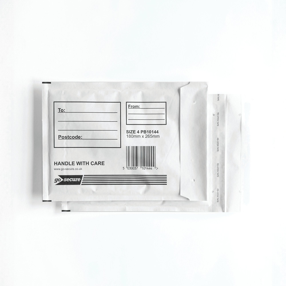 GOSECURE BUBBLE ENV SIZE 4 WHT PK10