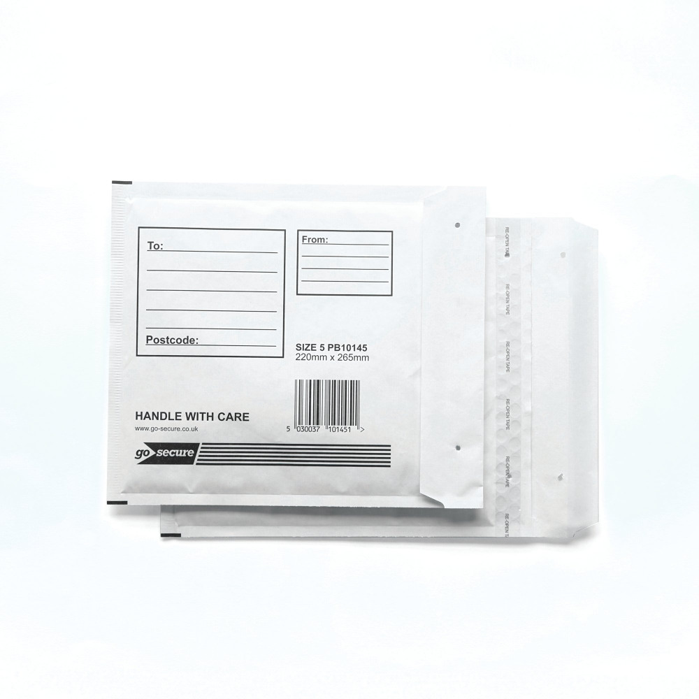 GOSECURE BUBBLE ENV SIZE 5 WHT PK10