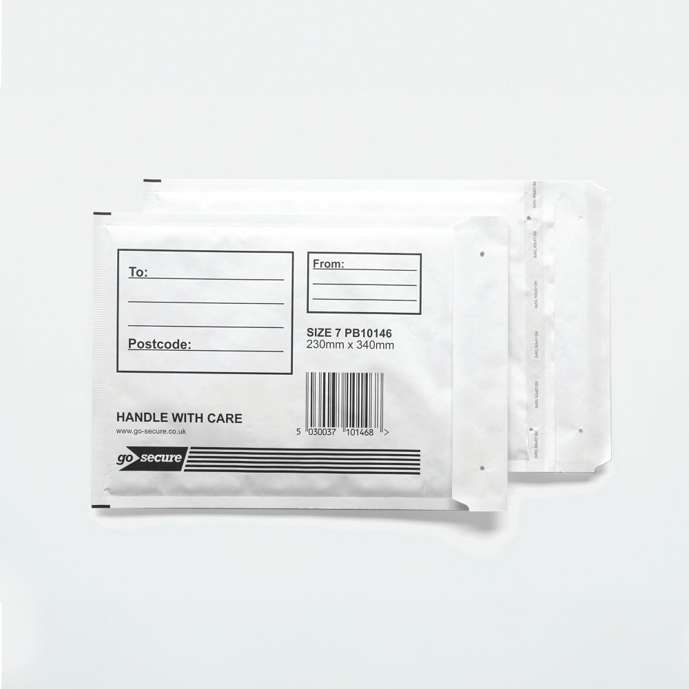 GOSECURE BUBBLE ENV SIZE 7 WHT PK10
